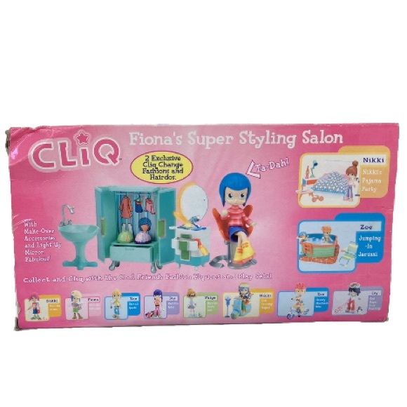 Cliq and Change Fashion Fiona’s Super Styling Salon Doll Play Set Rare NIB - Picture 8 of 11